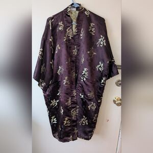 Vintage Satin Kimono Robe